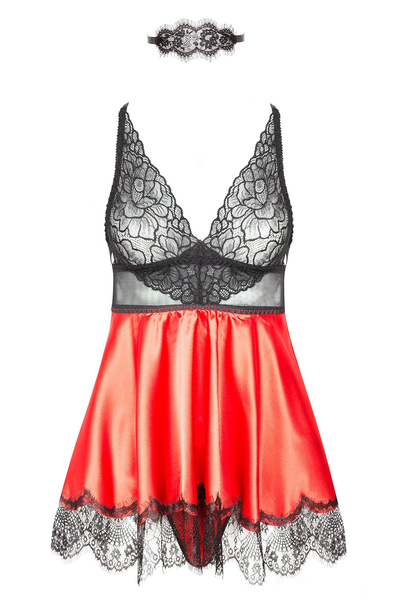 Eve chemise with mask red