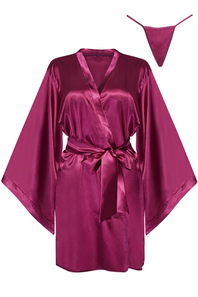 Samira peignoir burgundy